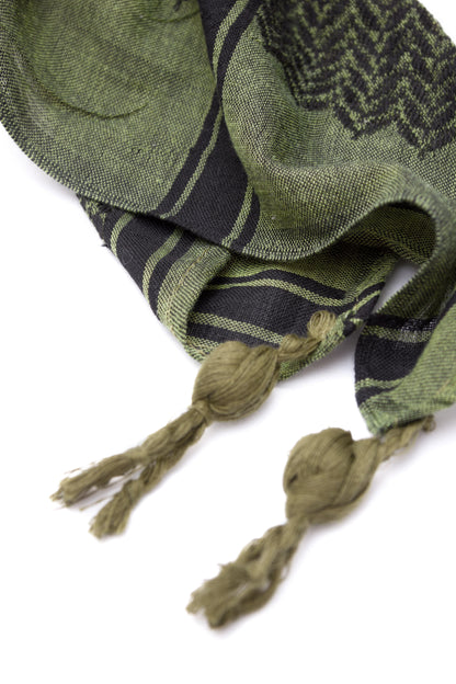 Hirbawi Authentic Original Olive Drab Green Kufiya in stock shemagh keffiyeh filistine hebron hatta palestine palestinian real palestinian-owned scarf west bank cultural cotton threaded real hirbawi in stock